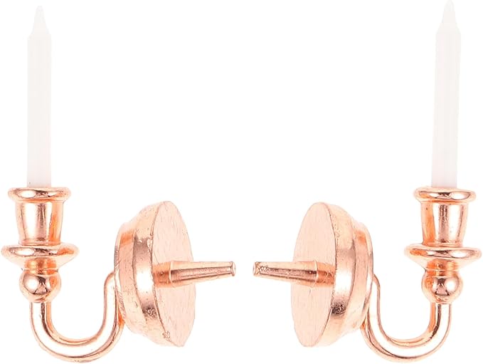 Beaupretty 12 Scale Rose Gold Dollhouse Accessories for Miniature Home Display and Photography Props