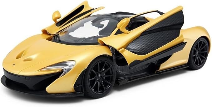 PowerTRC Official Licensed 1:14 Scale Mclaren P1 Model Super Car with Functional Lights | Open Doors Push Button | Yellow