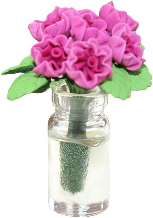 Dollhouse Decoration Accessories, 1:12/1:6 Dollhouse Miniature Scene Model Bottle Flower Pretend Play Toy