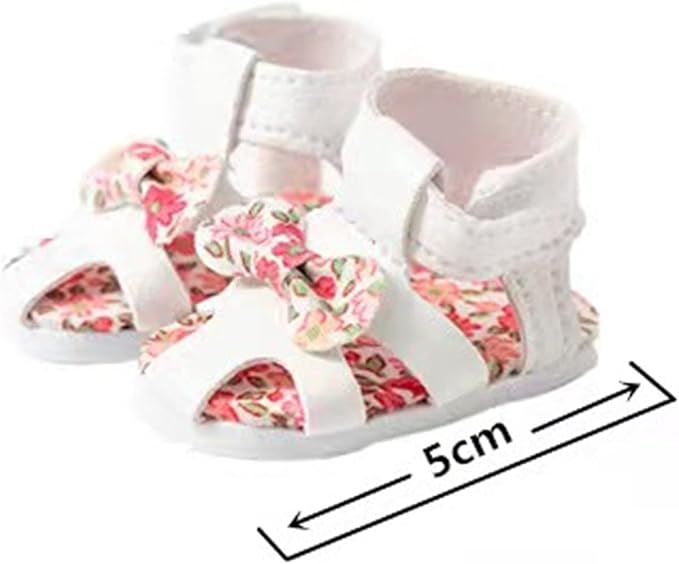 8 Pairs Doll Shoes Fit 14.5 inch American Doll Wellie Wishers Doll Including Boots, Sandals, Sneakers, Leather Shoes, etc