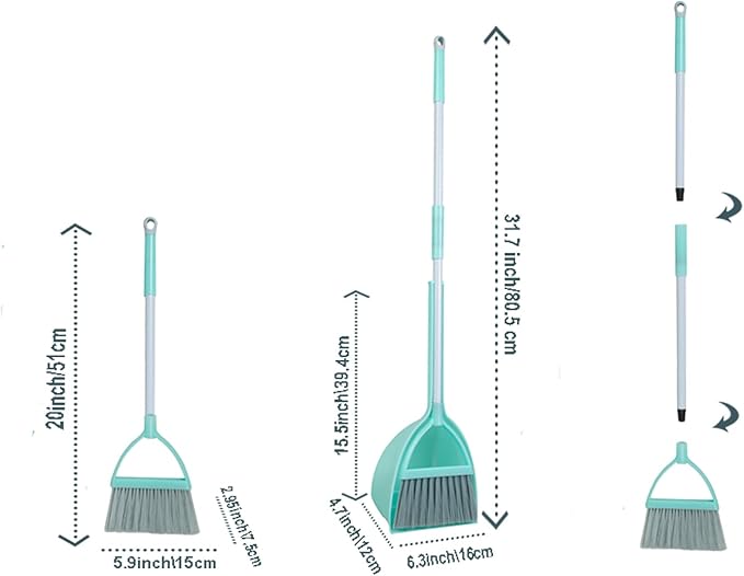Xifando Kid's Housekeeping Cleaning Tools Set-Kids Cleaning Set 5 Piece -Pretend Play Home Cleaning Kit, Include Mop,Broom,Dust-pan,Duster Brush,Towel