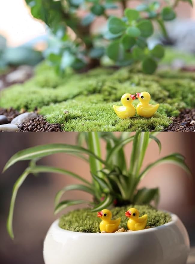 100pcs Mini Resin Duck,15 mm Dollhouse Décor for Aquarium Decor Micro Fairy Garden Landscape Hide,Seek Party Toys,Easter Basket Stuffer, Gift for All Ages (Nonluminous-Multicolour)