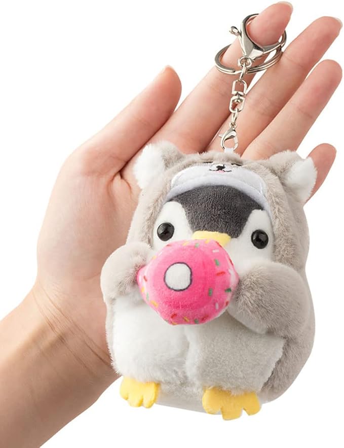 BONICI Men Women Creative Cute Lovely Cosplay Costume Play Changing Clothes Donut Penguin Pendant Keychain Key-Chains Keyring Gift Pendant Handbag Tote Purse Backpack Decoration Car Key -Shiba Inu