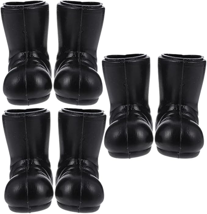 Miniature Boots 3 Pairs Mini Santa Claus Shoes Boots, Black Mini Christmas Santa Boots Dollhouse Miniature Santa Boots for Crafts Christmas Dollhouse Decorations
