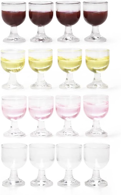 Odoria 1/12 Miniature Wine Glasses Dollhouse Decoration Accessories, 16Pcs