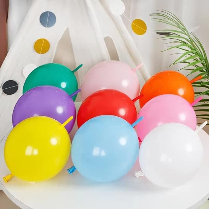 ADIDO EVA Pearl White Link Balloons 10 Inch - 80 Pcs Quick Link Balloons Latex Linking Balloon for Wedding Birthday Decorations