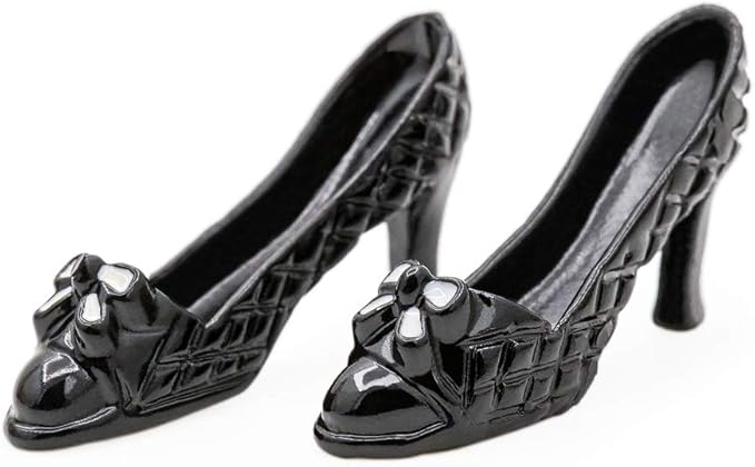 Odoria 1/12 Miniature High Heels Dollhouse Decoration Accessories, Black