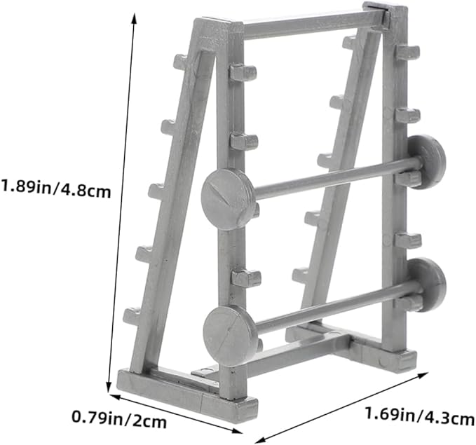 Totority Dollhouse Fitness Accessory Set 1:25 Scale Mini Gym Decor for Realistic Indoor Micro Scene