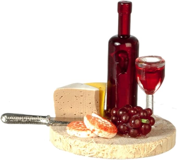 Dolls House Cheese & Wine Board 1:12 Scale Kitchen Dining Room Food Accessory