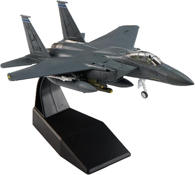 1:100 Scale F-15E Strike Eagle Metal Fighter Jet Model Military Die-cast Aircraft Models for Collection or Gift LN Tail