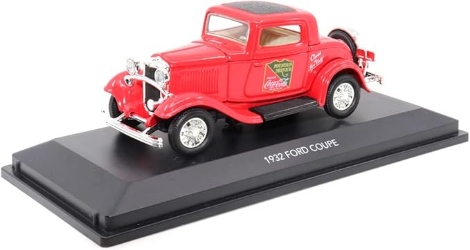 Motor city classics Coca-Cola Diecast Collectible | 1932 Ford Coupe Fountain Service | 1:43 Diecast Scale Model 443030 | Officially Licensed Coca-Cola Diecast