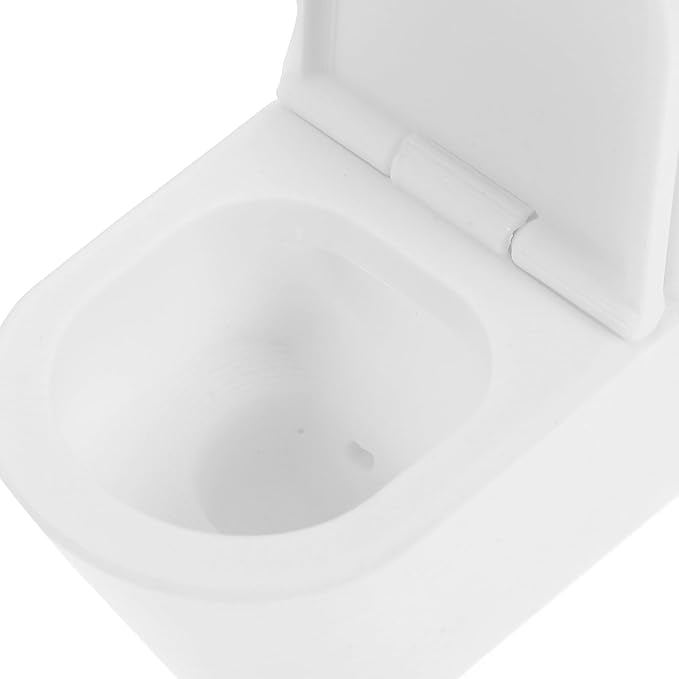 LUOZZY 2 Pcs Miniature Dollhouse Toilet with Plunger for Realistic Bathroom Model Decorations