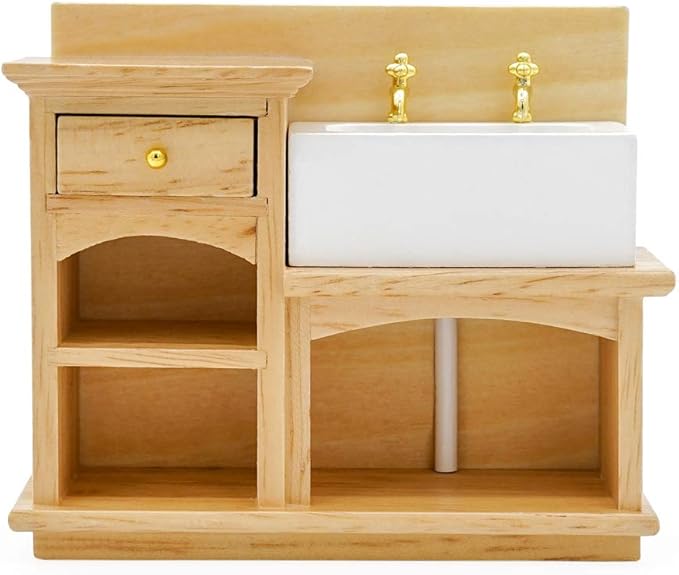 Odoria 1/12 Miniature Kitchen Sink Dollhouse Furniture Accessories