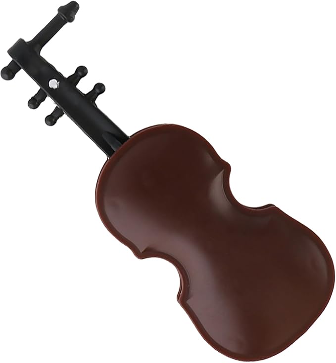 Worlds Smallest Violin Toy, 3.26 Inch Miniature Violin for Dollhouse Accessories, Tiny Desk Decor and Christmas Ornament