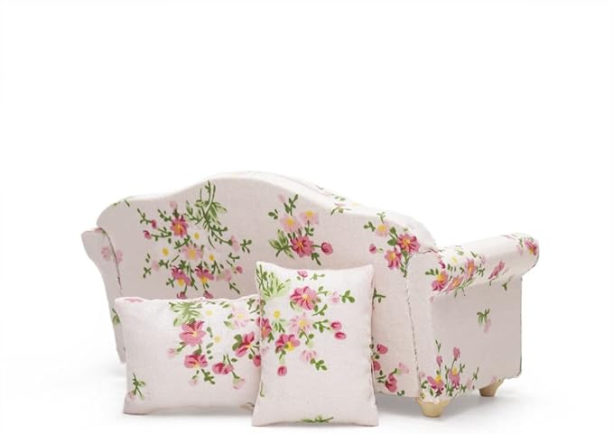 Odoria 1/12 Miniature Couch Sofa Dollhouse Furniture Accessories, Pink