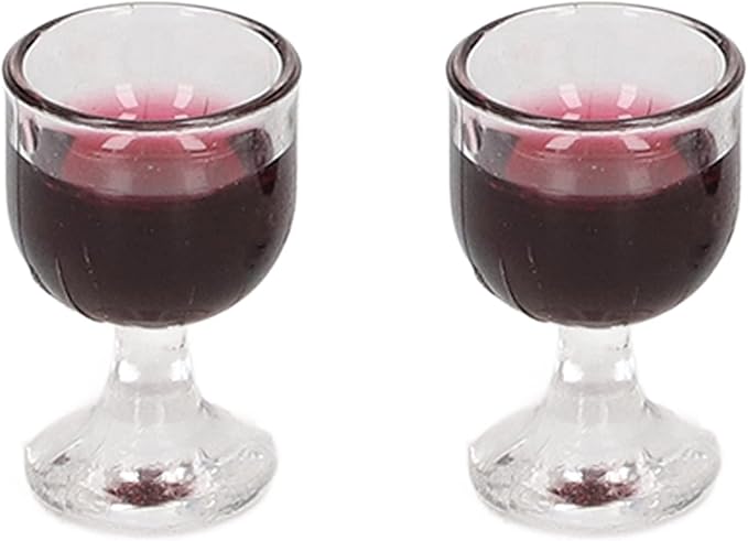 KIMISS Doll House Red Wine Set 1/12 Scale Simulation Red Wine Bottles & Glass Bottle Opener Mini Doll House Decoration