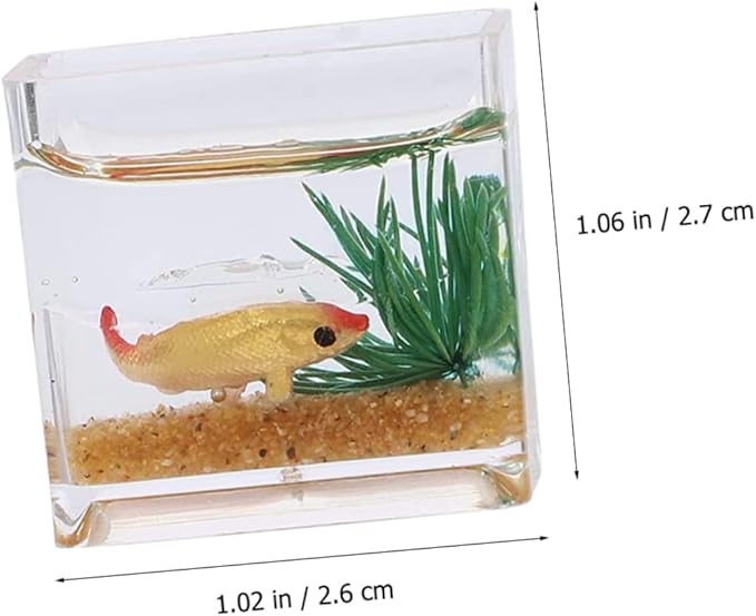 OATIPHO 2pcs Miniature Fish Bowl Decor Wear-Resistant Dollhouse Accessories for Tiny Aquarium Scenes Shapes Random and House Decoration
