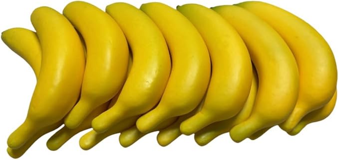 15pcs Fake Individual Banana, Artificial Yellow Bananas Lifelike Simulation Fake Fruit Home House Kitchen Decoration