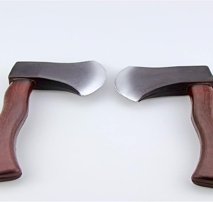 Lumberjack Costume Prop Toy - Wood Look Hatchet Axe Props for Party Black