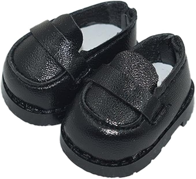 Compatible with Labubu Doll Shoes for 17cm Doll,Shoes Used for Labubu Accessories (A-Black)