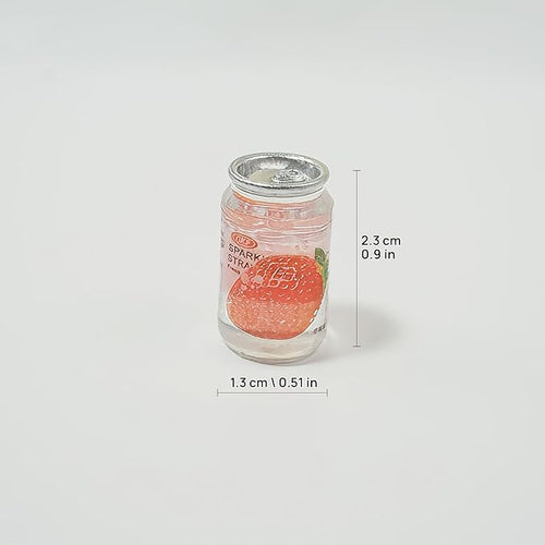 10 Miniature Fruit Juice Cans, Dollhouse Miniatures Food, Realistic Mini Drink Cans, Dollhouse Kitchen & Fridge Decor