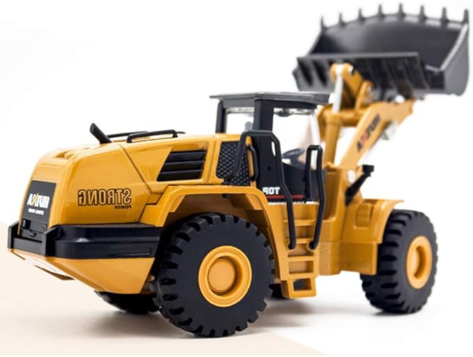 Ailejia 1/50 Scale Diecast Articulated Mechanical Loader Bulldozer Alloy Models Construction Vehicle Model Engineering Car Toy Mechanical Loader Boy Gift