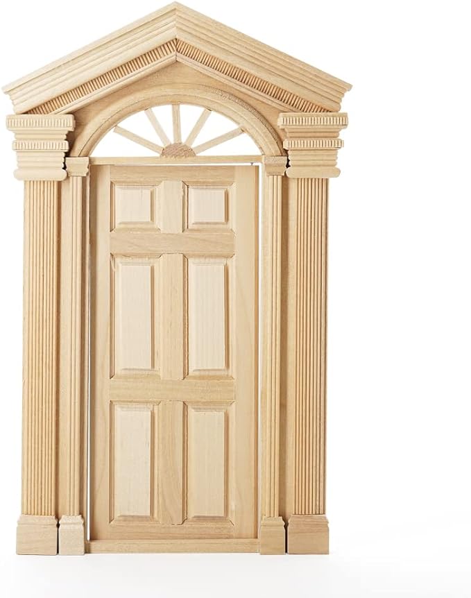 Odoria 1/12 Miniature Door Dollhouse Furniture Accessories
