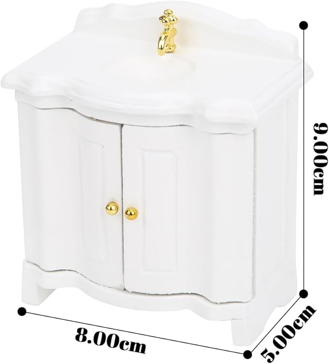 Glomora 1:12 Scale Basin Sink,Wash Basin Mini Micro Type Decoration Furniture Accessory for Doll House