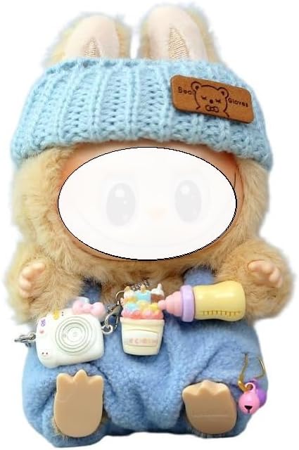 Clothes for LABUBU 17cm Doll (NO Doll),Outfit for LABUBU,Dress and Hairpin Set for LABUBU Dress Up,Accessories for LABUBU