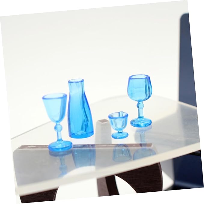 ORFOFE 4pcs Miniature Wine Cups Set Realistic Tiny Drink Accessories for Dollhouse Garden Decor and DIY Crafts Safe Material Lightweight Design