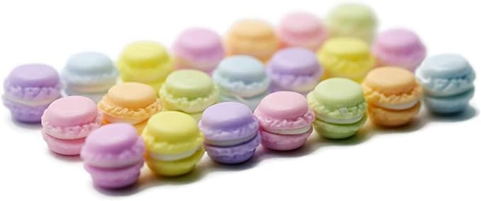 21 French Macaron Recipe Cookies Pastel Sweet Dollhouse Miniatures Food Kitchen Docoration