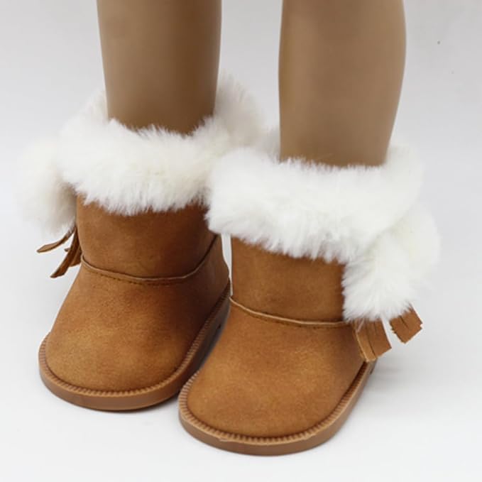 10 Pairs of 18-Inch Doll Shoes, BOSOIRSOU 2.75in Boots, Dance Shoes, Sandals, Casual Shoes, Canvas Shoes for 18" Doll Accessories