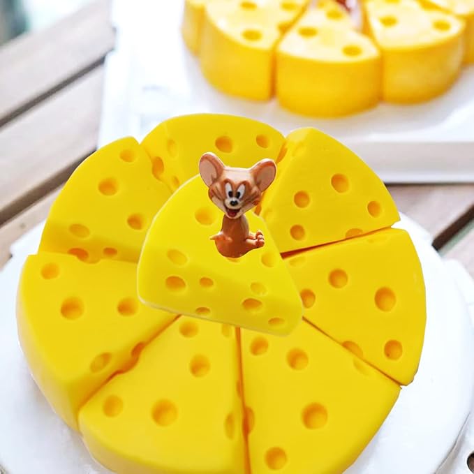 NSBELL 100PCS Miniatures Kitchen Food Cheese Miniature Artificial Cheese Models Mini Resin Simulation Cheese for Dollhouse Kitchen Decoration DIY Accessory