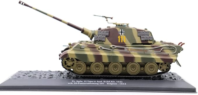 Motor city classics Militaria Diecast 1:43 Scale Military Diecast Collectible | PzKpfw VI King Tiger Ausf. B Heavy Tank-Schwere SS Panzer Abteilung 101, France, 1944 Model 23187-44
