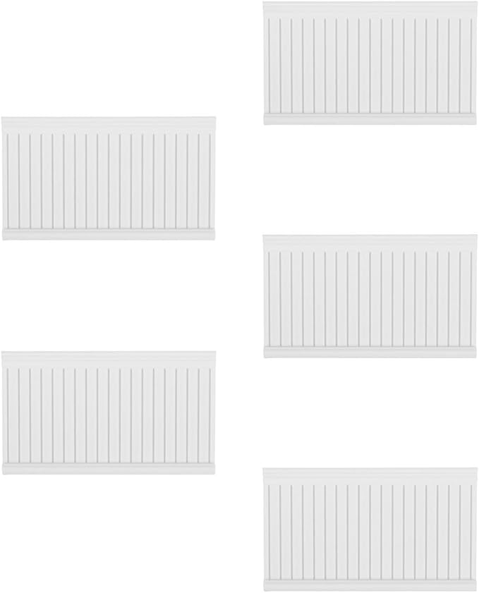 5pcs Miniature Dollhouse Wainscoting Wallpaper 1:12 Scale Peel & Stick Wall Panle- DIY Self Adhesive Dollhouse Trim and Molding for Doll House Furniture Accessories 3.74 X 2.16 X 0.59 Inch