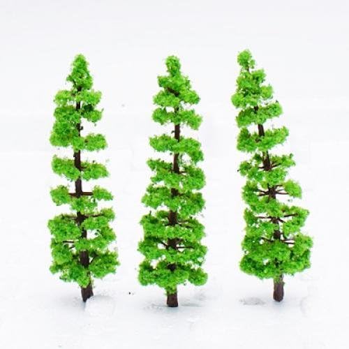 OrgMemory Mixed Model Trees, 29pcs, 1.5-6 inch(4-16 cm), Ho Scale Bushes, Diorama Supplies, Plastic Trees for Projects, Model Train Scenery with No Bases