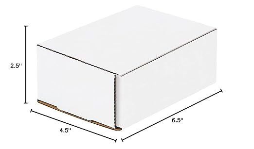 Box USA BMRX5X 6 1/2"L x 4 1/2"W x 2 1/2"H, White (Pack of 50)