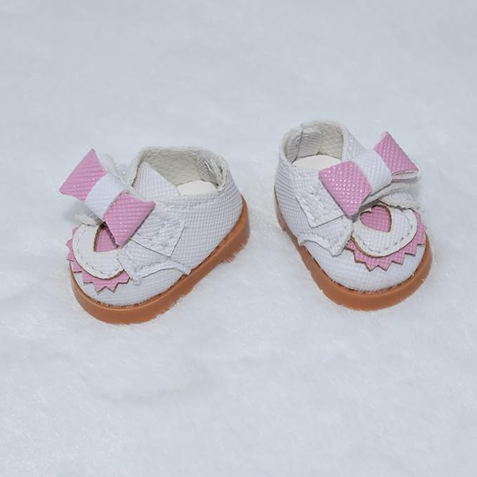 Compatible with Labubu Doll Shoes for 17cm Doll,Shoes Used for Labubu Accessories(GZB-Pink)