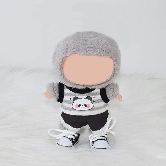 Compatible with Labubu Doll Shoes for 17cm Doll,Shoes Used for Labubu Accessories (F-Black)