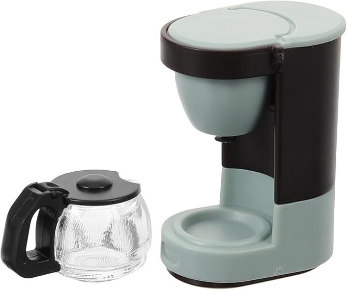 OSALADI 1/12 Scale Miniature Coffee Maker Dollhouse Accessory Mini Kitchen Appliance for Dolls Tiny Coffee Maker Decor for Dollhouse Scenes
