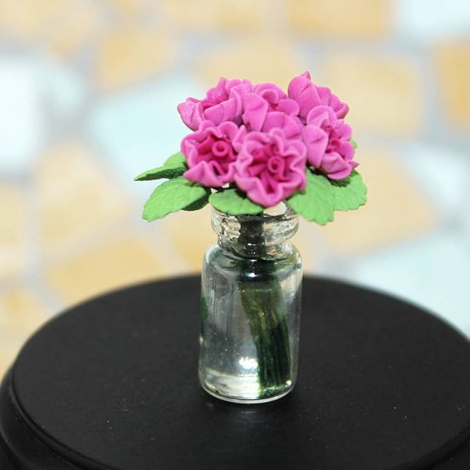 Dollhouse Decoration Accessories, 1:12/1:6 Dollhouse Miniature Scene Model Bottle Flower Pretend Play Toy
