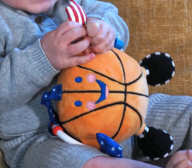 Newborn Baby Basketball | Ideal from Birth to 2 Years | Fantastic First Basketball | Play and Inspire Your Basketball Star | with Added Baby Sensory Features | LITTLE SPORT STAR Plush Toy Collection