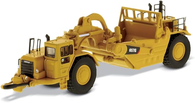Diecast Masters 1:125 Caterpillar 657G Wheel Tractor Scraper, Elite Series Cat Truck | Scale Model Collectible Construction Trucks Truck, 85542