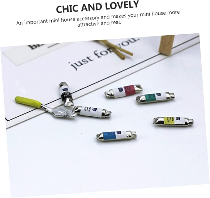 1set Mini House Adornments Realistic Watercolor Dollhouse Decorations for Creative Play Safe Materials for Miniature House Decor Photography Props