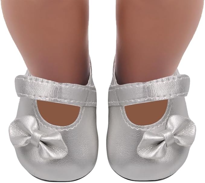 MSYO 19 Pcs Doll Shoes & Accessories for 18 Inch Dolls,7 Pairs Seasonal Styles with Doll Snow Boots/Sandals/Sequins/Shoes/ Socks/Glasses,Non-Slip Pretend Play Gift for Girls (Fits Standard 18 Dolls)