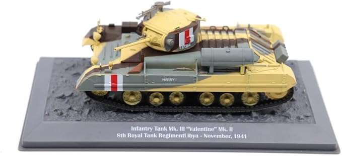 Motor city classics 1:43 Scale Military Diecast Collectible | Infantry Tank MK.III 'Valentine MK.II 8th Royal Tank Regimentl Libya November 1941 | Militaria Diecast Model 23192-41