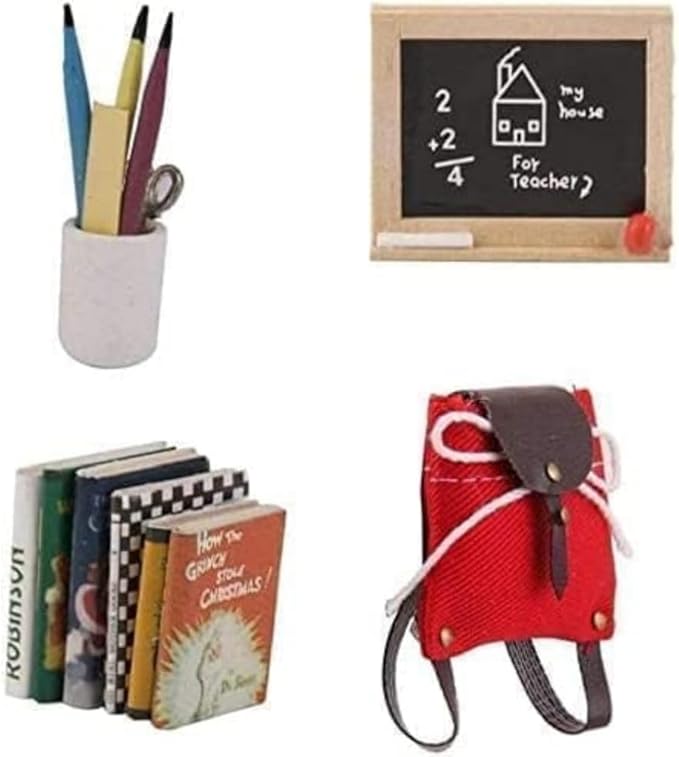 6Pcs Mini Books, 1:12 Dollhouse Miniature Ornament, Book Model Colorful Dolls Books, Pocket Art Dollhouse Accessories