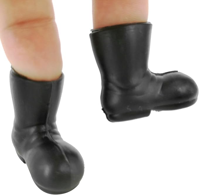 Miniature Boots 3 Pairs Mini Santa Claus Shoes Boots, Black Mini Christmas Santa Boots Dollhouse Miniature Santa Boots for Crafts Christmas Dollhouse Decorations
