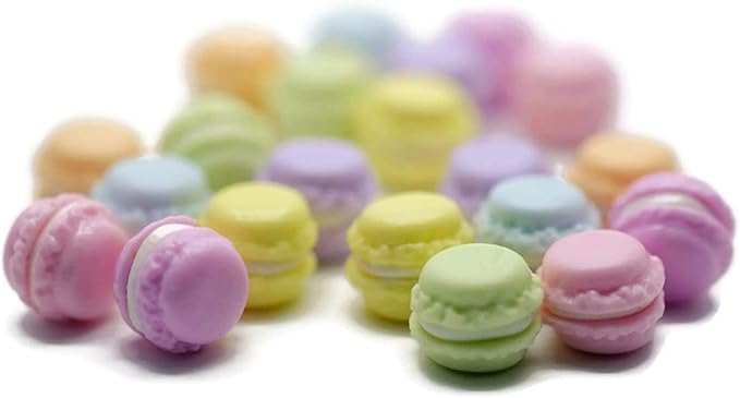 21 French Macaron Recipe Cookies Pastel Sweet Dollhouse Miniatures Food Kitchen Docoration