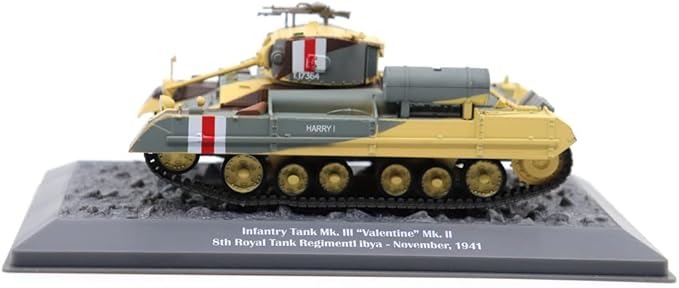 Motor city classics 1:43 Scale Military Diecast Collectible | Infantry Tank MK.III 'Valentine MK.II 8th Royal Tank Regimentl Libya November 1941 | Militaria Diecast Model 23192-41